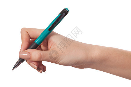 手握笔笔写在白色上家庭作业墨水手指办公室交易签名写作软垫合同铅笔图片