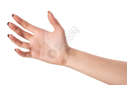 女性用手摸着白色的东西皮肤指甲手臂拇指身体采摘女孩女士棕榈手势图片