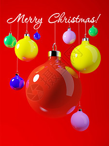 圣诞节背景玻璃传统插图展示假期卡片派对飘带奢华庆典图片