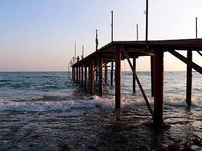 地中海海的码头图片