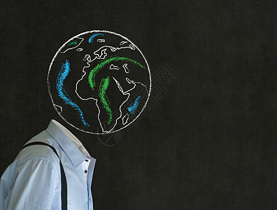 无头人与粉白世界 地球地球之首学生头脑领导经理思维智力心理学全球商务记忆图片