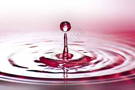 红水环境抽象背景     红水滴球海浪水滴活力运动流动圆圈美丽波纹反射温泉图片