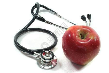 使用苹果的立体听诊器调查监视器预防药品心悸心率维生素心律医生心脏病背景图片