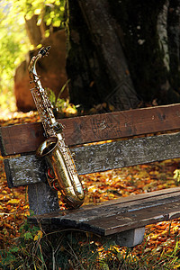古老的希腊式萨克斯音乐岩石黄铜长椅灵魂娱乐金子蓝调艺术家艺术图片