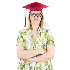 女毕业生野心教育成功文凭学术研究眼睛女士函授眼镜女性图片
