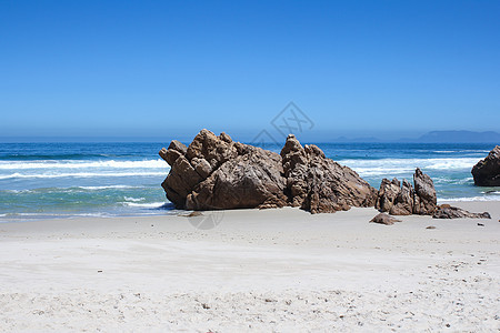 沿非洲南部海岸线的海滩晴天支撑蓝色地平线风景天空海岸天堂场景海浪图片