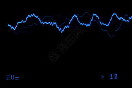 追踪音乐的显微镜正弦波科学收音机示波器蓝色体积图表测试实验室电子图片