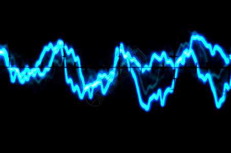 追踪音乐的显微镜波长测试图表频率辉光电子振动收音机科学海浪图片