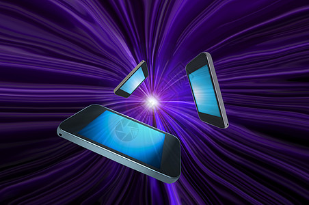 15 电信概念触摸屏通讯棕榈细胞紫色药片手机运动蓝色互联网图片