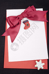祝贺信恭喜信红色雪花胜利信封黑色写作陶瓷新年丝带玩具图片