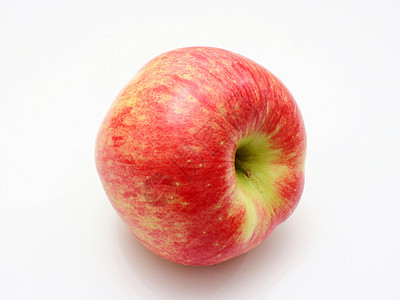 孤立的新鲜红苹果花园农业红色水果食物营养活力饮食白色节食图片
