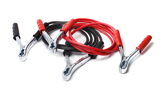 跳动电缆黑色援助电气力量红色帮助汽车剪辑夹钳夹子图片