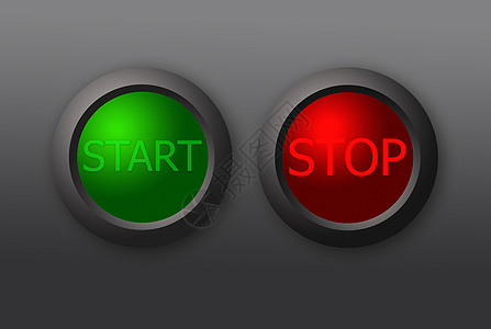 绿色启动按钮和红色停止按钮背景图片