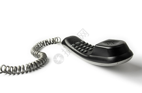 有线电话绳索商业塑料黑色技术键盘灰色办公室电话水平图片