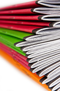 彩色笔记本堆叠打印团体红色教育学校档案办公室数据橙子文档图片
