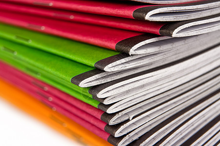 彩色笔记本堆叠文档打印数据学校团体红色绿色档案写作办公室图片