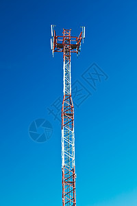 通讯塔技术播送发射机中继器卫星天线收音机金属沟通天空图片