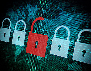 安全安全概念技术保障密码攻击隐私电脑数据互联网授权闭锁图片