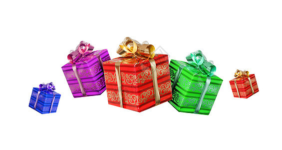 圣诞礼物生日惊喜装饰丝带金子庆典星星假期喜悦盒子图片