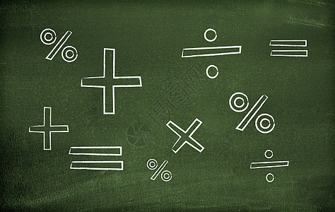 数学符号解决方案教育数字方程粉笔知识代数班级科学木板图片