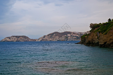 爱琴海海岸海洋岩石旅行旅游风景悬崖支撑假期石头美丽图片