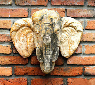 泰国花园塔克辛大象雕像荒野青铜石头动物宗教力量数字雕刻古董玩具图片