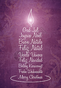紫色圣诞节蜡烛图片