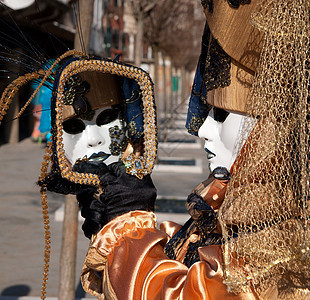 威尼斯嘉年华玩具讽刺金子腰部狂欢节女孩裙子面具派对女性图片