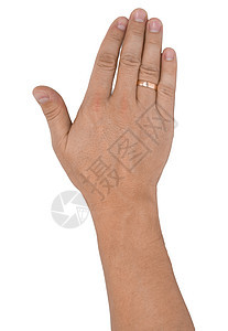 男人的手把拇指伸向白色指甲团队身体手腕商业协议数字皮肤优胜者工作图片