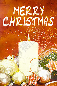 圣诞节绘画松树季节庆典插图假期框架水彩火花驯鹿礼物图片