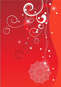 圣诞红贺卡修剪展示花环假期明信片庆典派对边界卷曲雪花图片