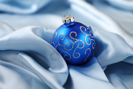 蓝色圣诞卡惊喜乐趣玻璃展示装饰品喜悦风格橙子装饰庆典图片