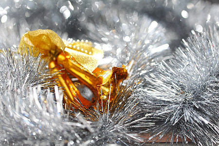 圣诞节钟声季节派对火花假期生活庆典金子装饰蓝色装饰品图片