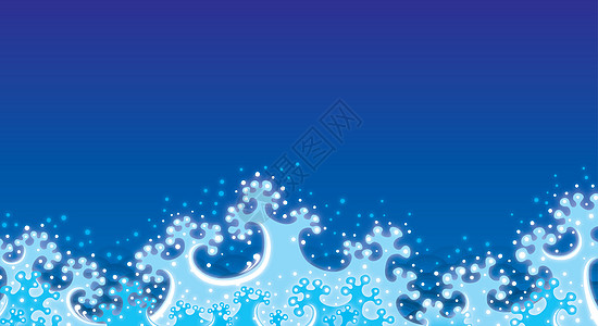 泰国无缝波浪模式正方形溪流海报涟漪海浪震中蓝色打印天空海啸图片