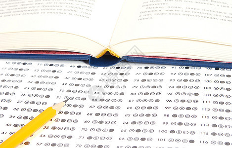 附有答复的测试分数表气泡考试老师调查问卷知识教育学习测验学生铅笔图片