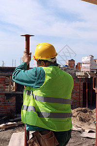 建筑工地金属工作男人项目安全领班商业工人房子建设者图片