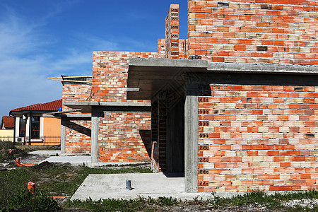 建筑工地项目脚手架进步安全建造安全帽房子领班头盔蓝色图片