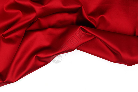 红色亚麻版税折叠海浪奢华折痕热情窗帘床单衣服图片