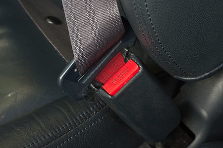 安全带安全车辆红色锁定座位皮革带子图片