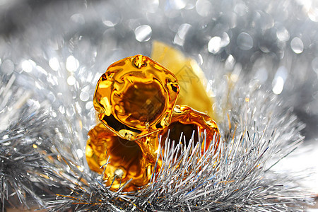 圣诞节钟声装饰品喜悦金子派对风格背景卡片火花季节装饰图片