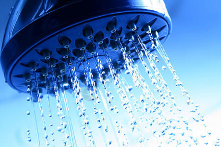 新鲜淋浴温泉家庭浴室洒水器速度卫生飞沫蓝色液体房间图片