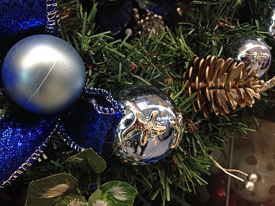 意大利 圣诞舞会假期派对紫色风格卡片蓝色礼物装饰装饰品玻璃图片