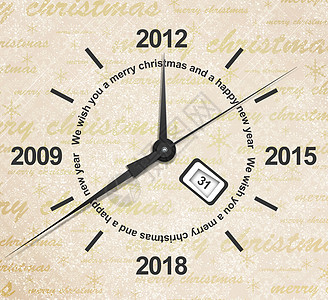 新年倒计时插图数字派对网络滴答庆典时间倒数小时背景图片