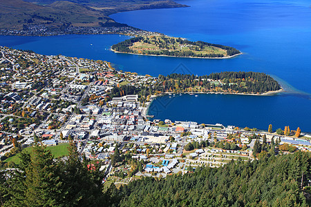 Queenstown市中心摩天大楼 特写图片