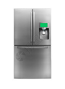 以白色背景隔离的现代冷冻冰箱冷却器消费者电子产品品牌厨房冷藏图片