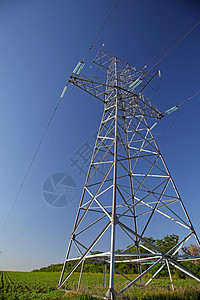 高压塔在野外发电机工程变压器变电站电源线网格电缆危险车站金属图片
