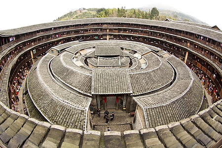 中国福建图卢之家旅行建筑圆形学校桌面风景团体瓷砖家庭世界图片