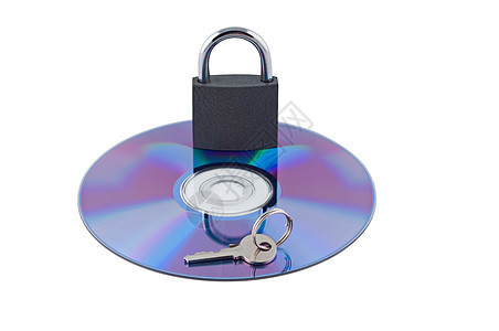 隔开锁和CD隔离键 电脑安全概念图片