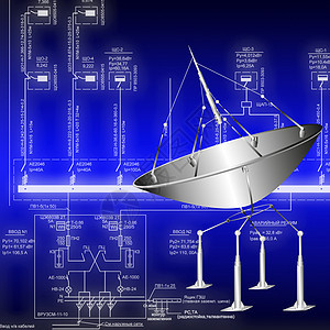A 最新的互联网技术加工雷达成功电脑蓝色网络天线自动化编程商业图片