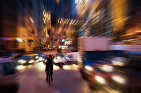 大城市生活黄色街道汽车贸易商业自行车蓝色运动建筑摩天大楼图片